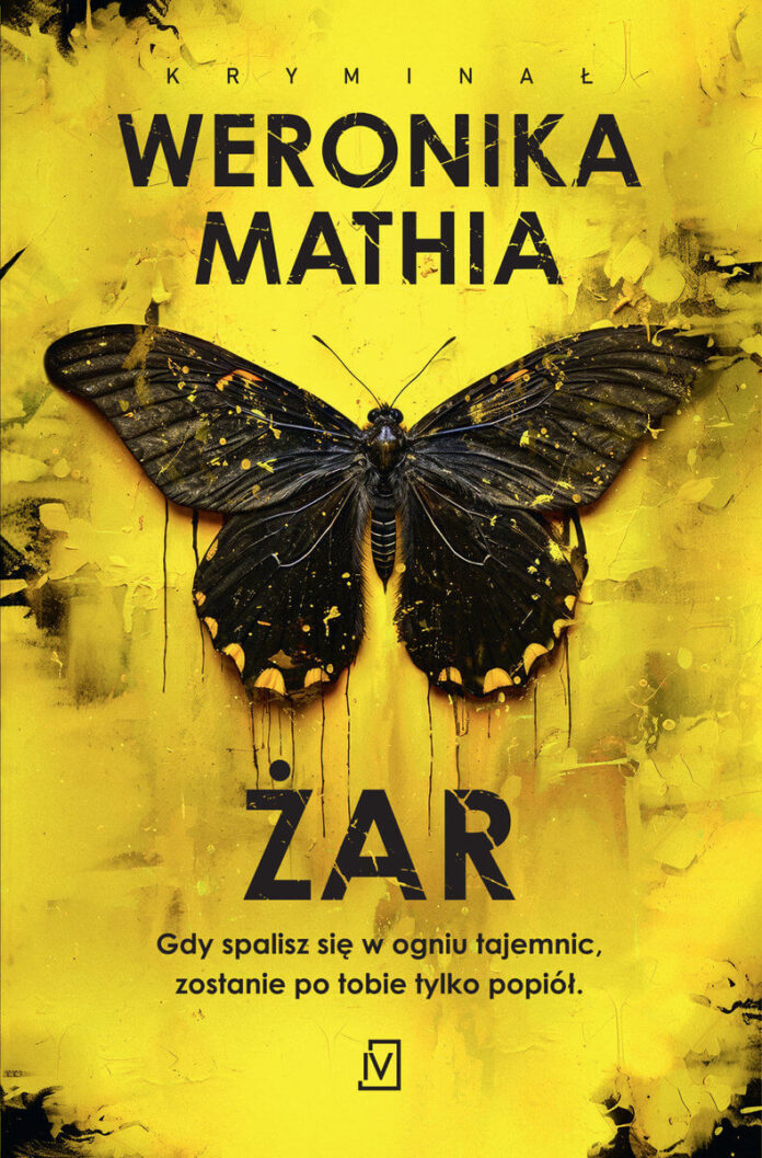 Okładka książki Żar- ćma na żółtym odrapanym tle, nad nim nazwisko autorki, pod nim - tytuł